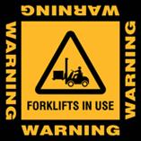 Antislip Floor Graphic - Warning Forklifts in Use